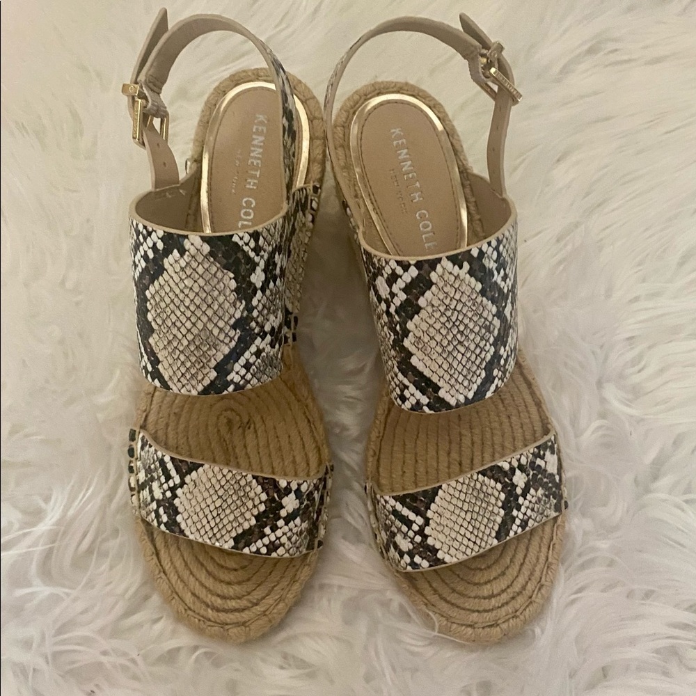 Kenneth Cole Snakeskin Wedges